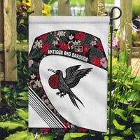 Antigua and Barbuda Hummingbird Garden Flag with Tribal Bird and Tropical Floral Design with Island Flag - Wonder Print Shop