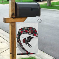 Antigua and Barbuda Hummingbird Garden Flag with Tribal Bird and Tropical Floral Design with Island Flag - Wonder Print Shop