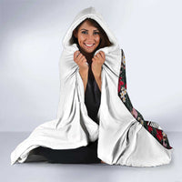 Antigua and Barbuda Hummingbird Hooded Blanket with Tribal Bird and Tropical Floral Design with Island Flag - Wonder Print Shop