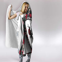 Antigua and Barbuda Hummingbird Hooded Blanket with Tribal Bird and Tropical Floral Design with Island Flag - Wonder Print Shop