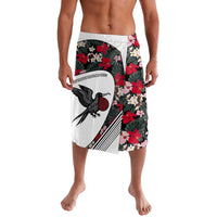 Antigua and Barbuda Hummingbird Lavalava with Tribal Bird and Tropical Floral Design with Island Flag - Wonder Print Shop