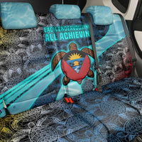 Antigua and Barbuda Sea Turtle Back Car Seat Cover with Tribal Mandala Design with Ocean Waves and National Flag - Wonder Print Shop