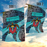 Antigua and Barbuda Sea Turtle Garden Flag with Tribal Mandala Design with Ocean Waves and National Flag - Wonder Print Shop