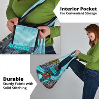 Antigua and Barbuda Sea Turtle Grocery Bag with Tribal Mandala Design with Ocean Waves and National Flag - Wonder Print Shop