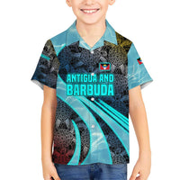 Antigua and Barbuda Sea Turtle Hawaiian Shirt with Tribal Mandala Design with Ocean Waves and National Flag - Wonder Print Shop