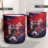 Personalized Taegeuk Warriors Korean Tiger Football Laundry Basket South Korean Tiger Soccer Ball Flag