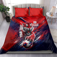 Personalized Taegeuk Warriors Korean Tiger Football Bedding Set South Korean Tiger Soccer Ball Flag