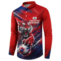Personalized Taegeuk Warriors Korean Tiger Football Button Sweatshirt South Korean Tiger Soccer Ball Flag