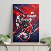 Personalized Taegeuk Warriors Korean Tiger Football Canvas Wall Art South Korean Tiger Soccer Ball Flag