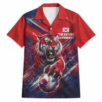 Personalized Taegeuk Warriors Korean Tiger Football Hawaiian Shirt South Korean Tiger Soccer Ball Flag