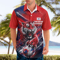Personalized Taegeuk Warriors Korean Tiger Football Hawaiian Shirt South Korean Tiger Soccer Ball Flag
