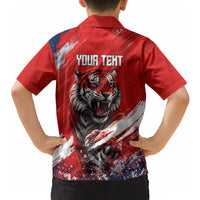 Personalized Taegeuk Warriors Korean Tiger Football Hawaiian Shirt South Korean Tiger Soccer Ball Flag
