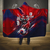 Personalized Taegeuk Warriors Korean Tiger Football Hooded Blanket South Korean Tiger Soccer Ball Flag