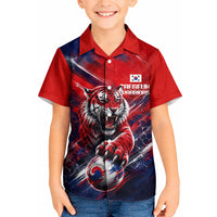 Personalized Taegeuk Warriors Korean Tiger Football Kid Hawaiian Shirt South Korean Tiger Soccer Ball Flag