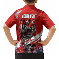 Personalized Taegeuk Warriors Korean Tiger Football Kid Hawaiian Shirt South Korean Tiger Soccer Ball Flag