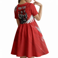Personalized Taegeuk Warriors Korean Tiger Football Kid Short Sleeve Dress South Korean Tiger Soccer Ball Flag