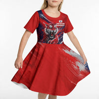 Personalized Taegeuk Warriors Korean Tiger Football Kid Short Sleeve Dress South Korean Tiger Soccer Ball Flag