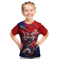 Personalized Taegeuk Warriors Korean Tiger Football Kid T Shirt South Korean Tiger Soccer Ball Flag