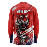 Personalized Taegeuk Warriors Korean Tiger Football Long Sleeve Shirt South Korean Tiger Soccer Ball Flag
