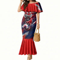 Personalized Taegeuk Warriors Korean Tiger Football Mermaid Dress South Korean Tiger Soccer Ball Flag