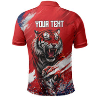 Personalized Taegeuk Warriors Korean Tiger Football Polo Shirt South Korean Tiger Soccer Ball Flag