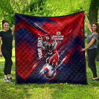 Personalized Taegeuk Warriors Korean Tiger Football Quilt South Korean Tiger Soccer Ball Flag