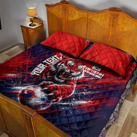 Personalized Taegeuk Warriors Korean Tiger Football Quilt Bed Set South Korean Tiger Soccer Ball Flag