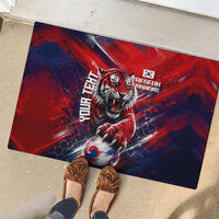 Personalized Taegeuk Warriors Korean Tiger Football Rubber Doormat South Korean Tiger Soccer Ball Flag