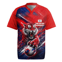 Personalized Taegeuk Warriors Korean Tiger Football Rugby Jersey South Korean Tiger Soccer Ball Flag