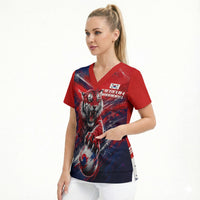 Personalized Taegeuk Warriors Korean Tiger Football Scrub Top South Korean Tiger Soccer Ball Flag