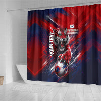 Personalized Taegeuk Warriors Korean Tiger Football Shower Curtain South Korean Tiger Soccer Ball Flag