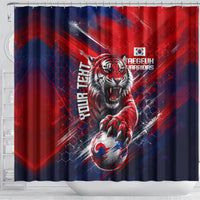 Personalized Taegeuk Warriors Korean Tiger Football Shower Curtain South Korean Tiger Soccer Ball Flag