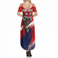 Personalized Taegeuk Warriors Korean Tiger Football Summer Maxi Dress South Korean Tiger Soccer Ball Flag