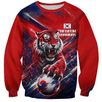 Personalized Taegeuk Warriors Korean Tiger Football Sweatshirt South Korean Tiger Soccer Ball Flag