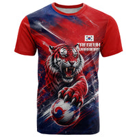Personalized Taegeuk Warriors Korean Tiger Football T Shirt South Korean Tiger Soccer Ball Flag