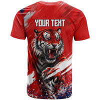 Personalized Taegeuk Warriors Korean Tiger Football T Shirt South Korean Tiger Soccer Ball Flag