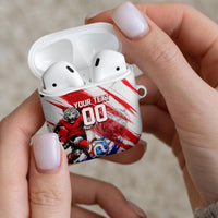 Personalized South Korea White Tiger Soccer AirPods Case Fierce Football Mascot Korean Flag