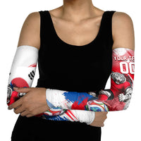 Personalized South Korea White Tiger Soccer Arm Sleeves Fierce Football Mascot Korean Flag