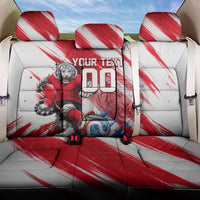 Personalized South Korea White Tiger Soccer Back Car Seat Cover Fierce Football Mascot Korean Flag