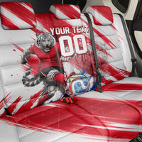 Personalized South Korea White Tiger Soccer Back Car Seat Cover Fierce Football Mascot Korean Flag