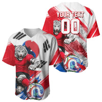 Personalized South Korea White Tiger Soccer Baseball Jersey Fierce Football Mascot Korean Flag