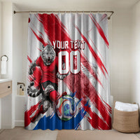 Personalized South Korea White Tiger Soccer Bathroom Set Fierce Football Mascot Korean Flag