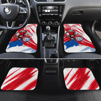 Personalized South Korea White Tiger Soccer Car Mats Fierce Football Mascot Korean Flag