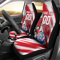 Personalized South Korea White Tiger Soccer Car Seat Cover Fierce Football Mascot Korean Flag