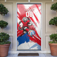 Personalized South Korea White Tiger Soccer Door Cover Fierce Football Mascot Korean Flag