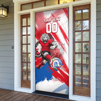 Personalized South Korea White Tiger Soccer Door Cover Fierce Football Mascot Korean Flag