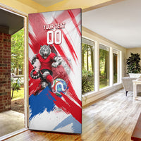 Personalized South Korea White Tiger Soccer Door Cover Fierce Football Mascot Korean Flag