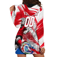 Personalized South Korea White Tiger Soccer Hoodie Dress Fierce Football Mascot Korean Flag
