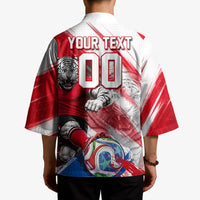 Personalized South Korea White Tiger Soccer Kimono Fierce Football Mascot Korean Flag