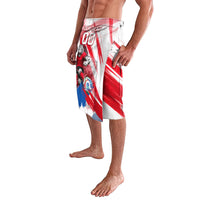 Personalized South Korea White Tiger Soccer Lavalava Fierce Football Mascot Korean Flag